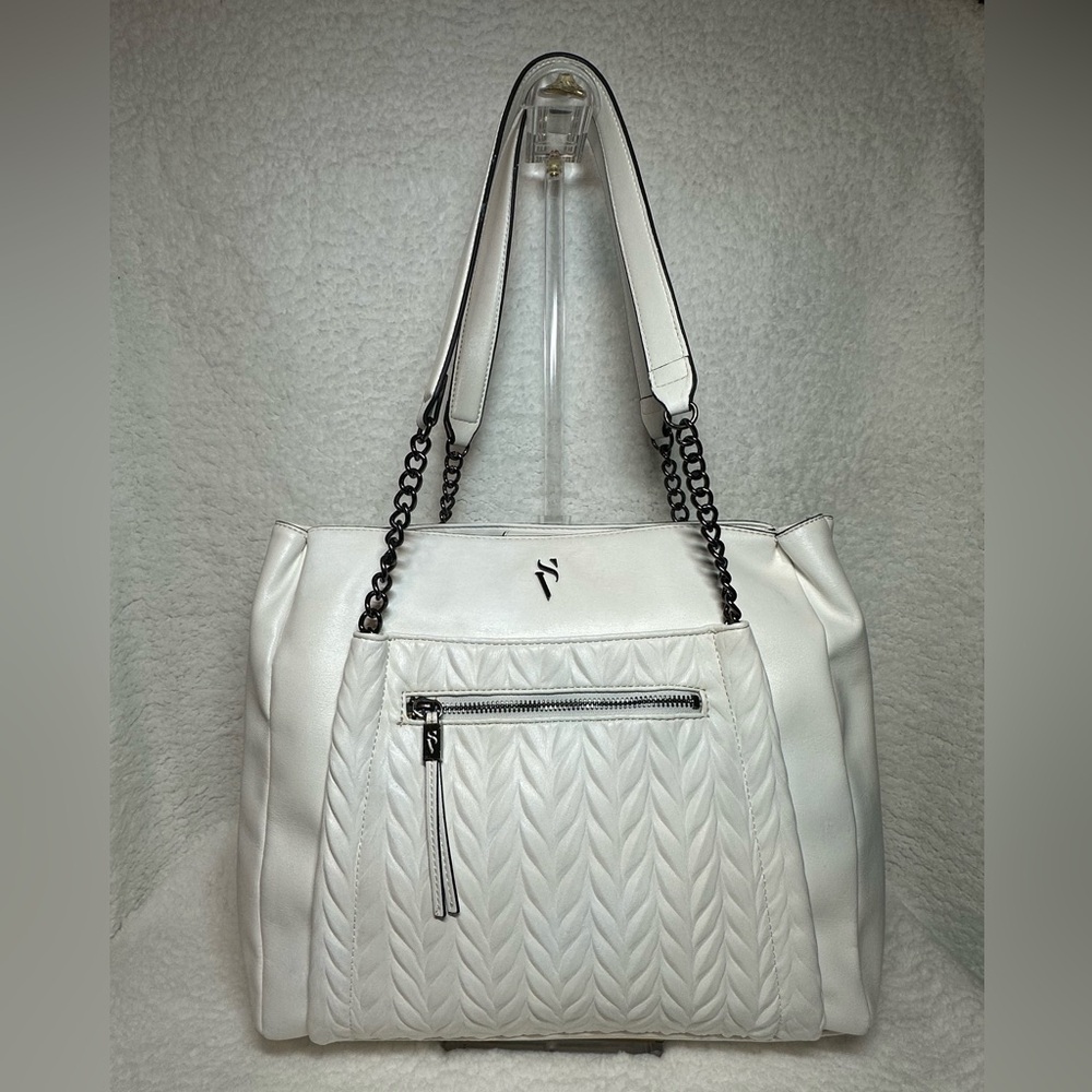 Simply Vera Wang White Rockbridge Handbag Purse - Excellent Condition